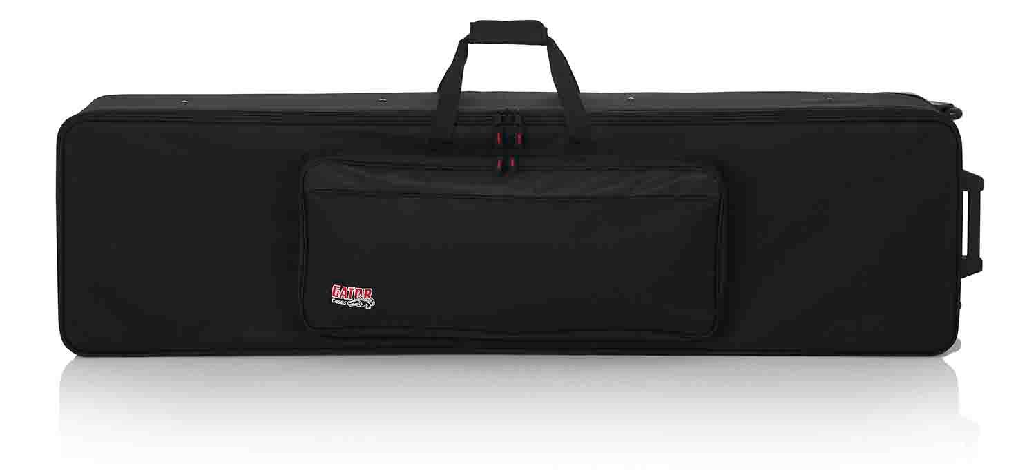 Gator Cases GK-88 SLXL Rigid Lightweight Case for Slim, Extra long 88 Note Keyboards with Wheels - Hollywood DJ