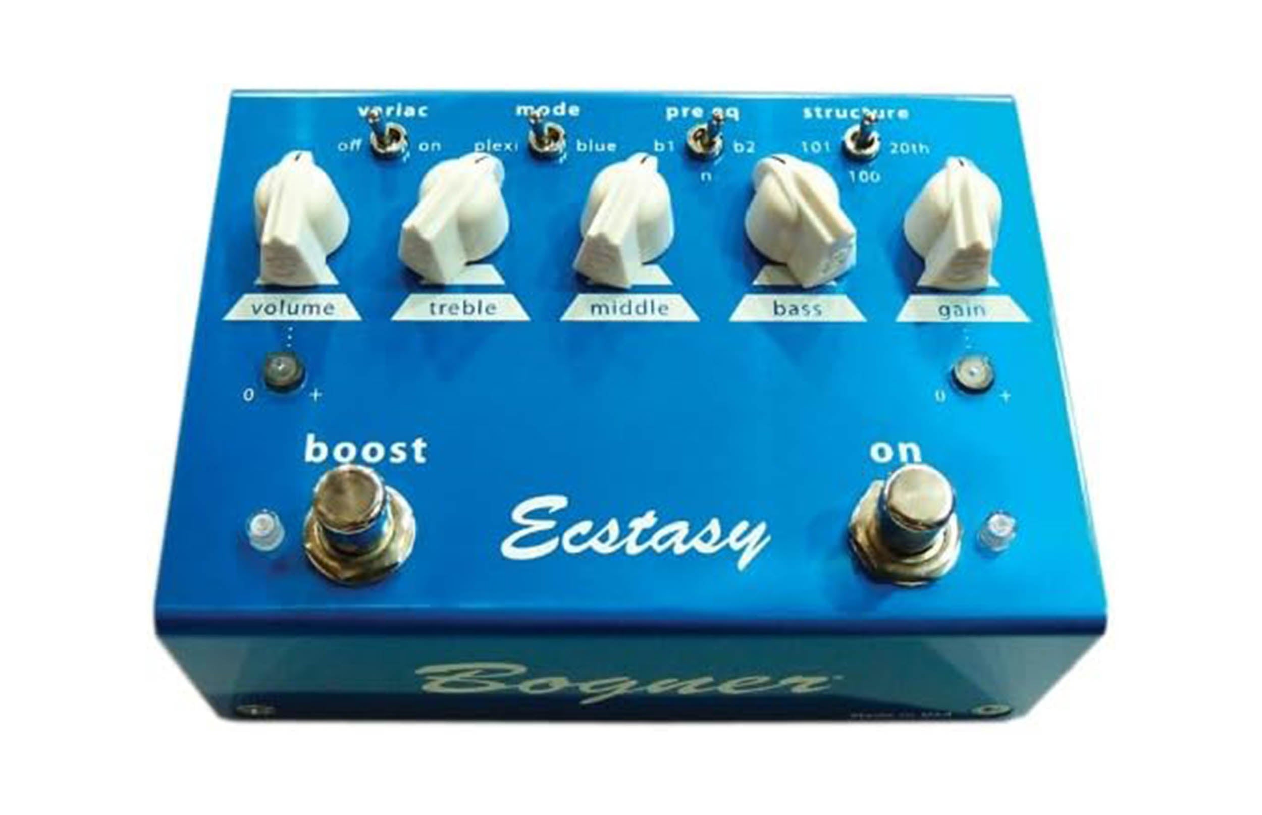 Bogner Ecstasy Overdrive/Boost Guitar Effects Pedal - Blue - Hollywood DJ
