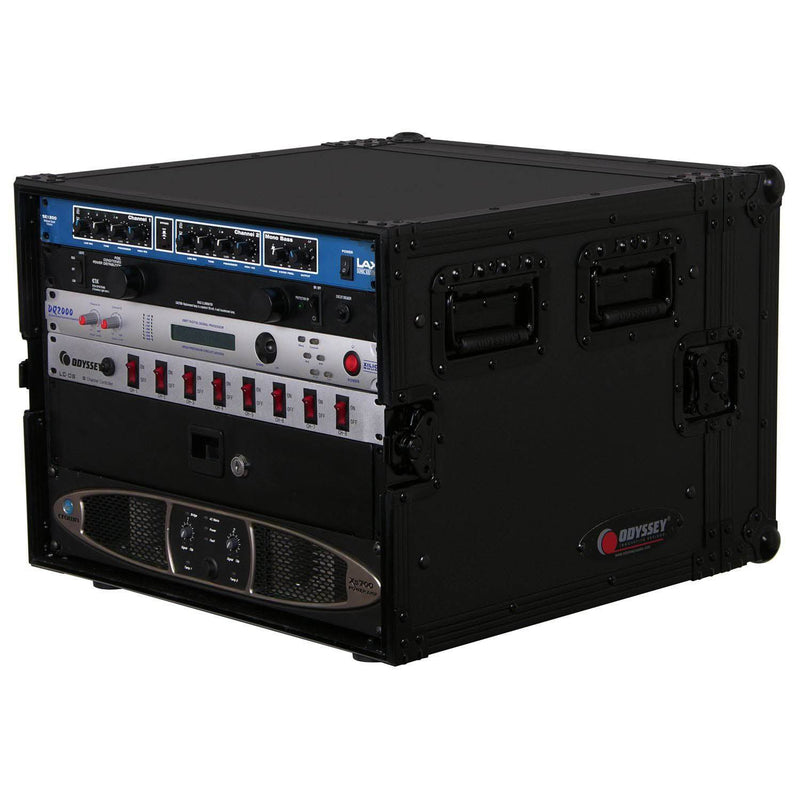 Odyssey FZAR08BL 8U Pro Amp Rack - Black - Hollywood DJ