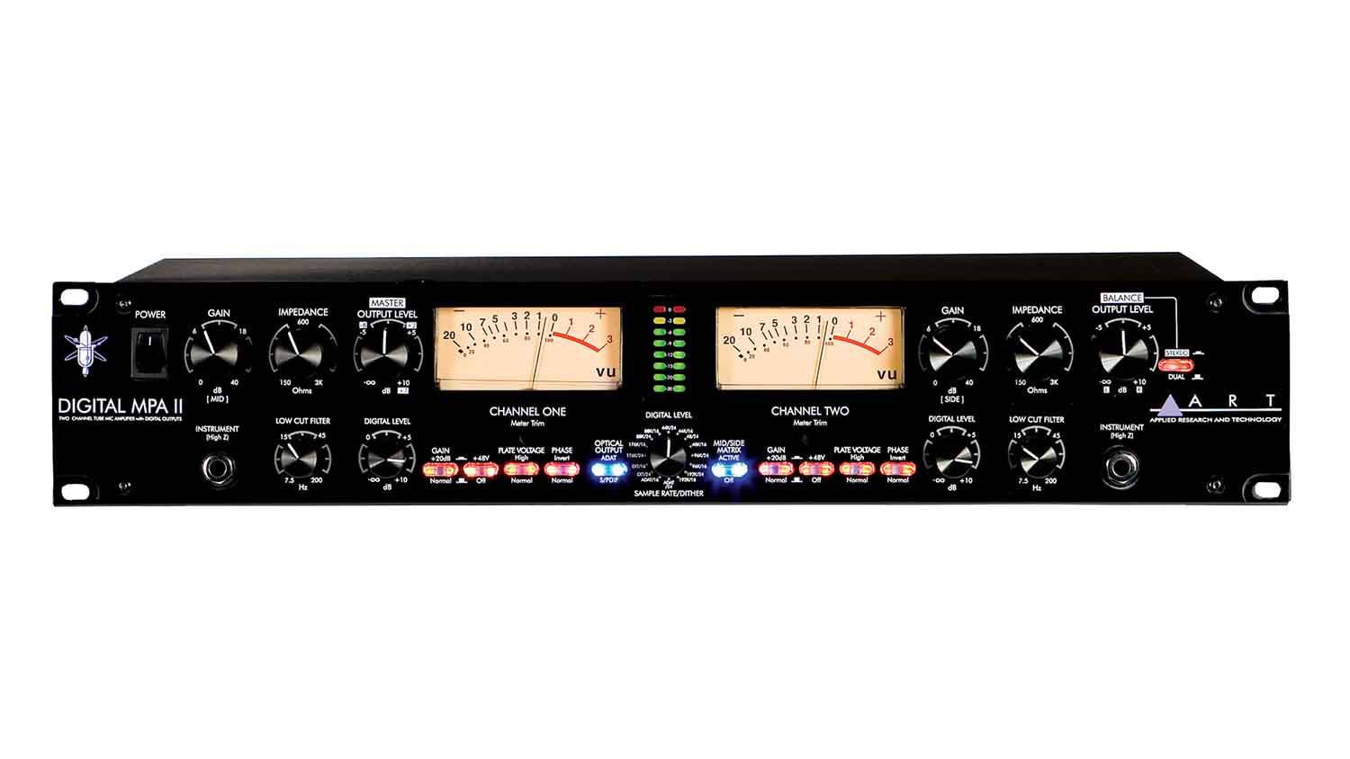 Art DMPAII Digital MPA-II, 2 Channel Microphone Preamp with A/D Conversion - Hollywood DJ