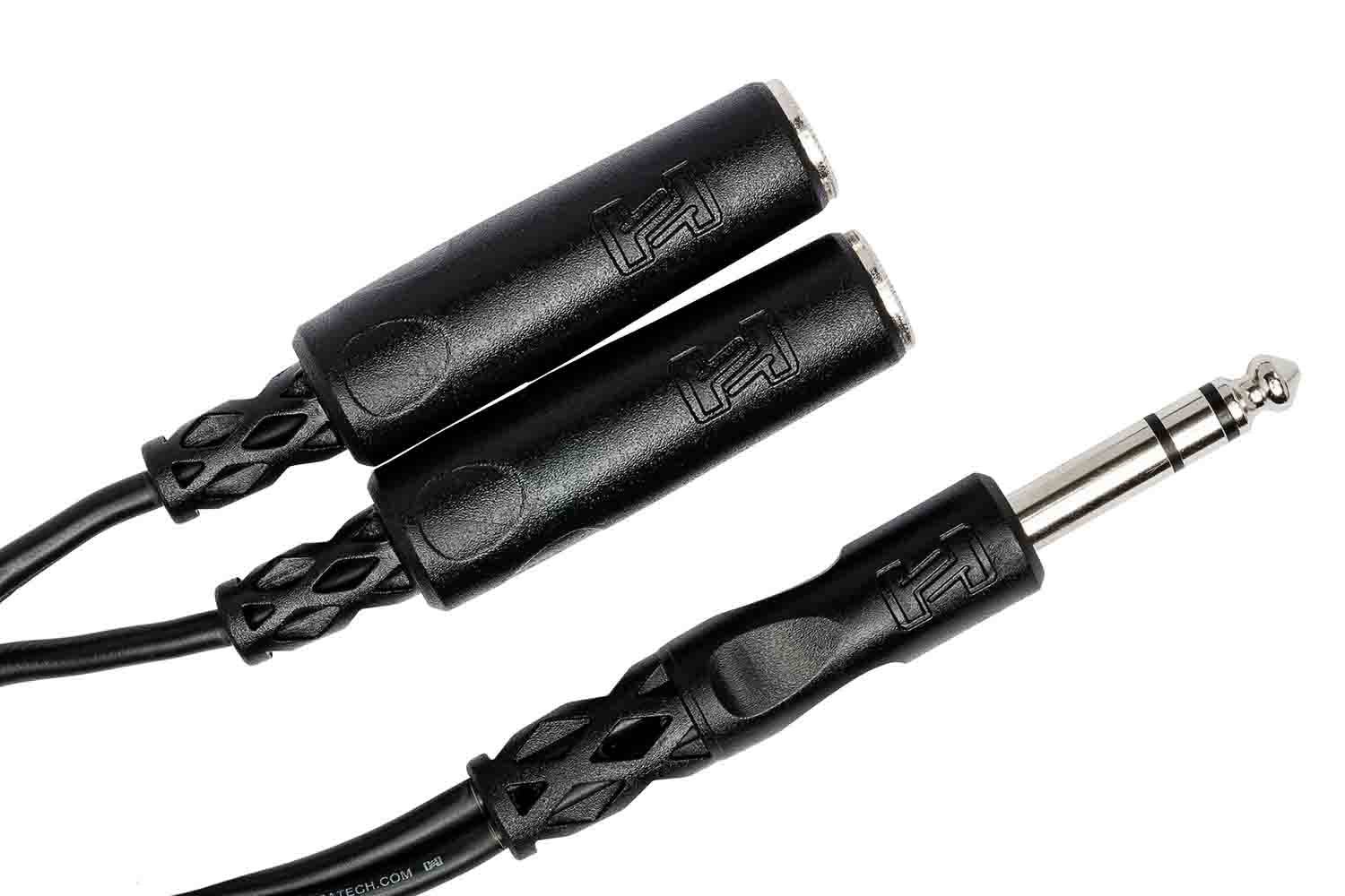 Hosa YPP-118 Y Cable, 1/4 in TRS to Dual 1/4 in TRSF - Hollywood DJ