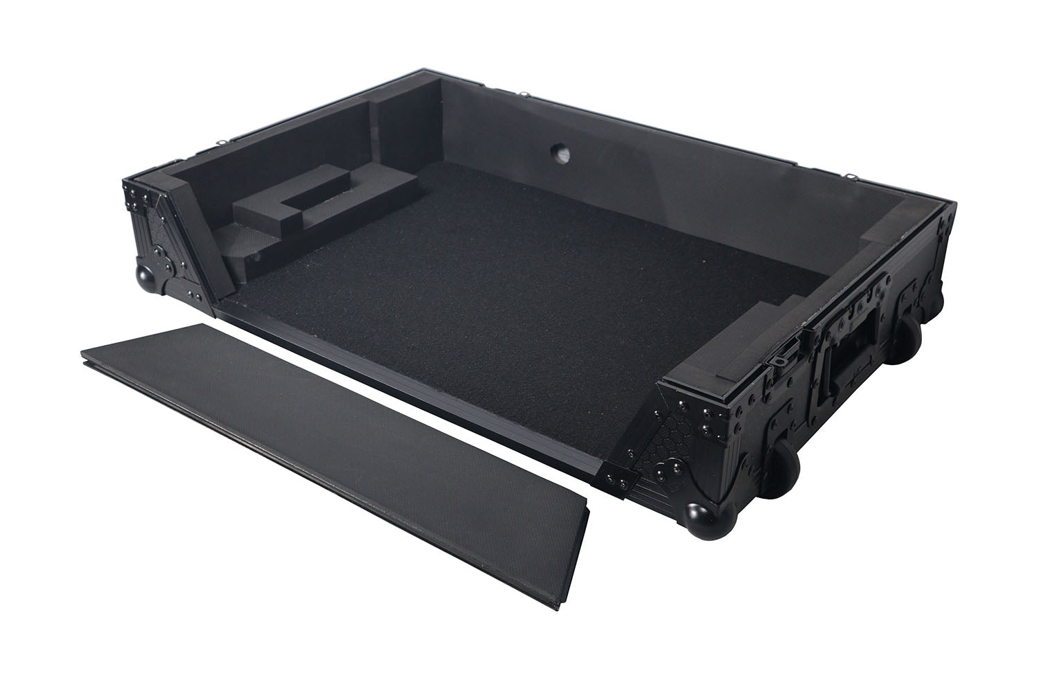 ProX XS-DDJFLX10 WBL Flight Style Road Case for Pioneer DDJ-FLX10 DJ Controller with 1U Rack Space Wheels - Hollywood DJ