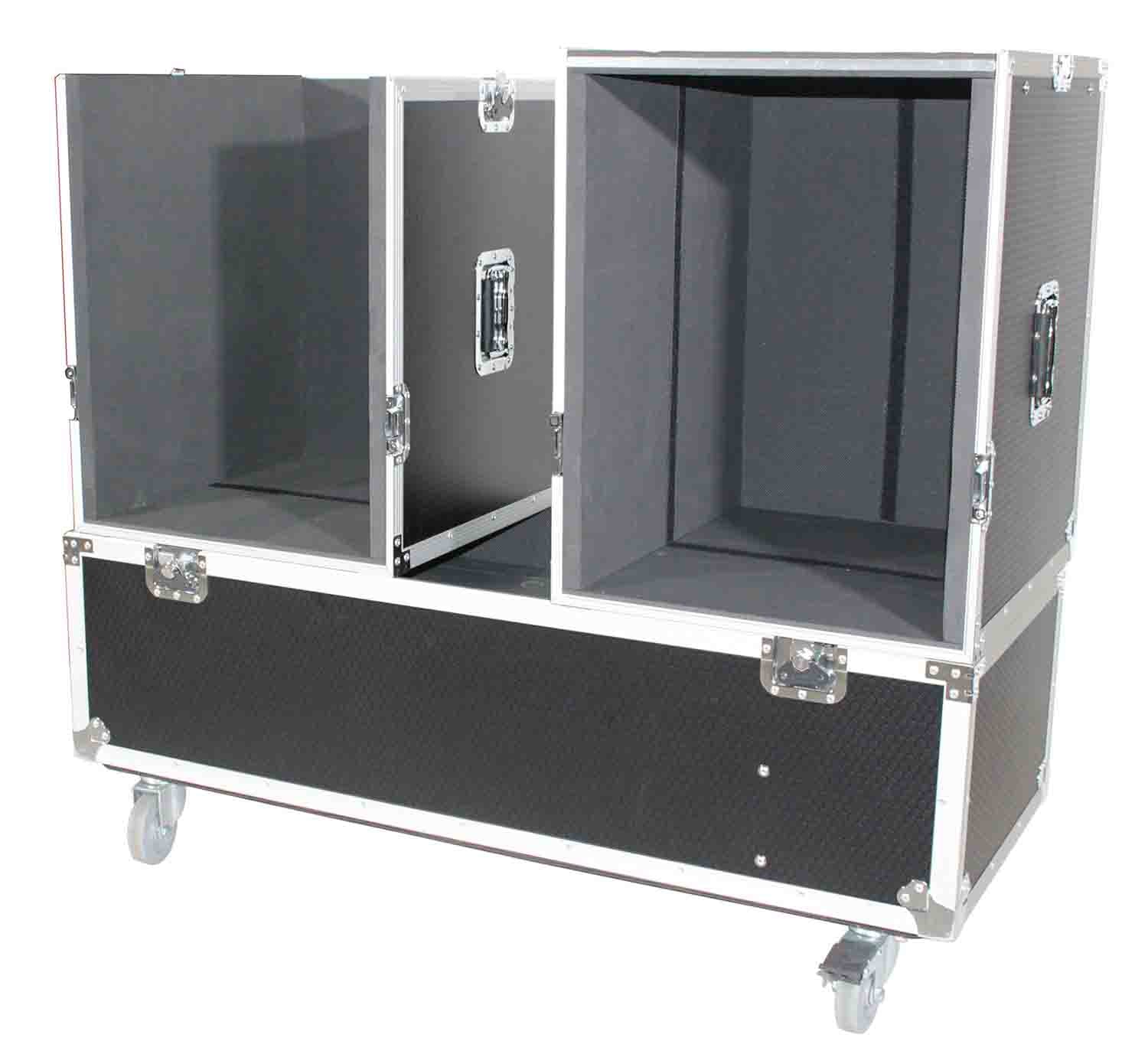 ProX X-EV-EVOLVE50X2W Flight Case for 2 EV Evolve 50 Compact Array Systems with Wheels ATA Style - Hollywood DJ