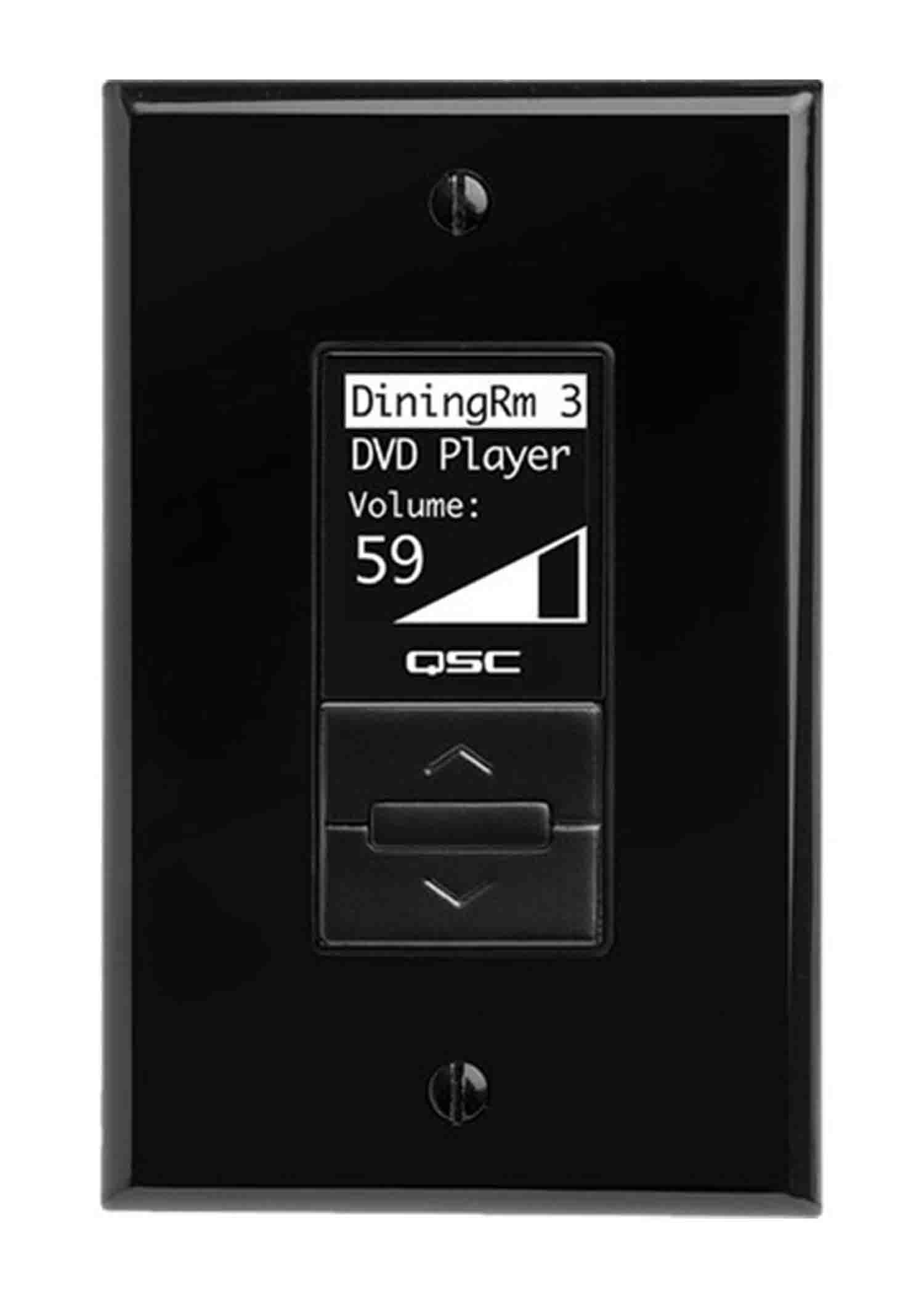 QSC MP-MFC-BK Decora-Style Wall Controller for MP-M Series Mixers - Black - Hollywood DJ