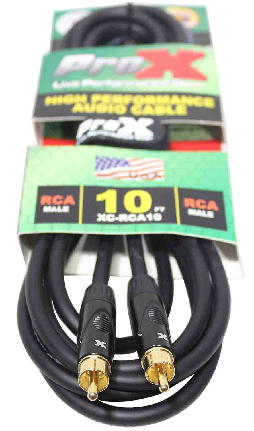 Prox XC-RCA10 High Performance Audio Cable RCA to RCA - 10 Feet - Hollywood DJ