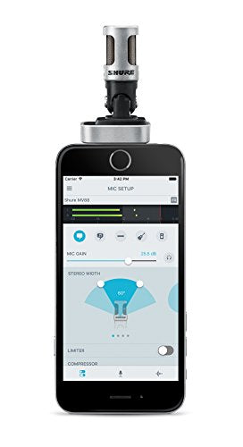 Shure MV88 MV88 iOS Digital Stereo Condenser Microphone | Open Box - Hollywood DJ