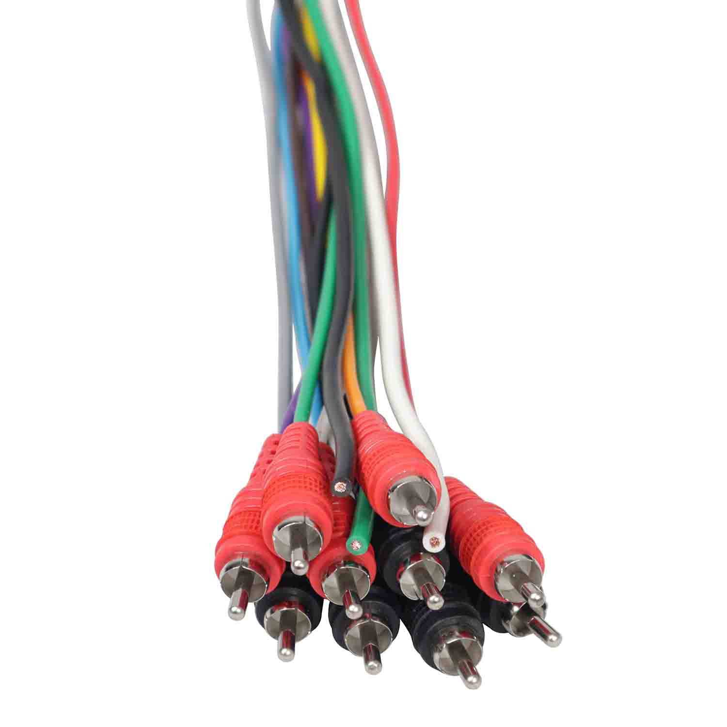 ProX XC-MEDOOZA75, 10 RCA Channel + 3 Power Cable for Marine and Car Audio - 75 Feet - Hollywood DJ