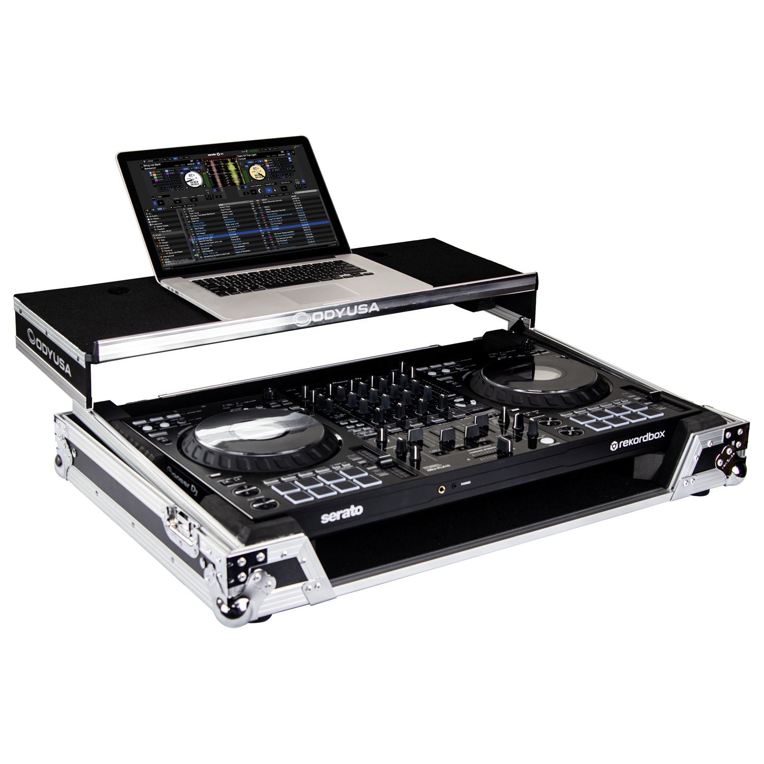 Odyssey FZGSFLX10WM DJ Flight Case with Glide Style Laptop Platform and Wheels for Pioneer DDJ-FLX10 - Hollywood DJ