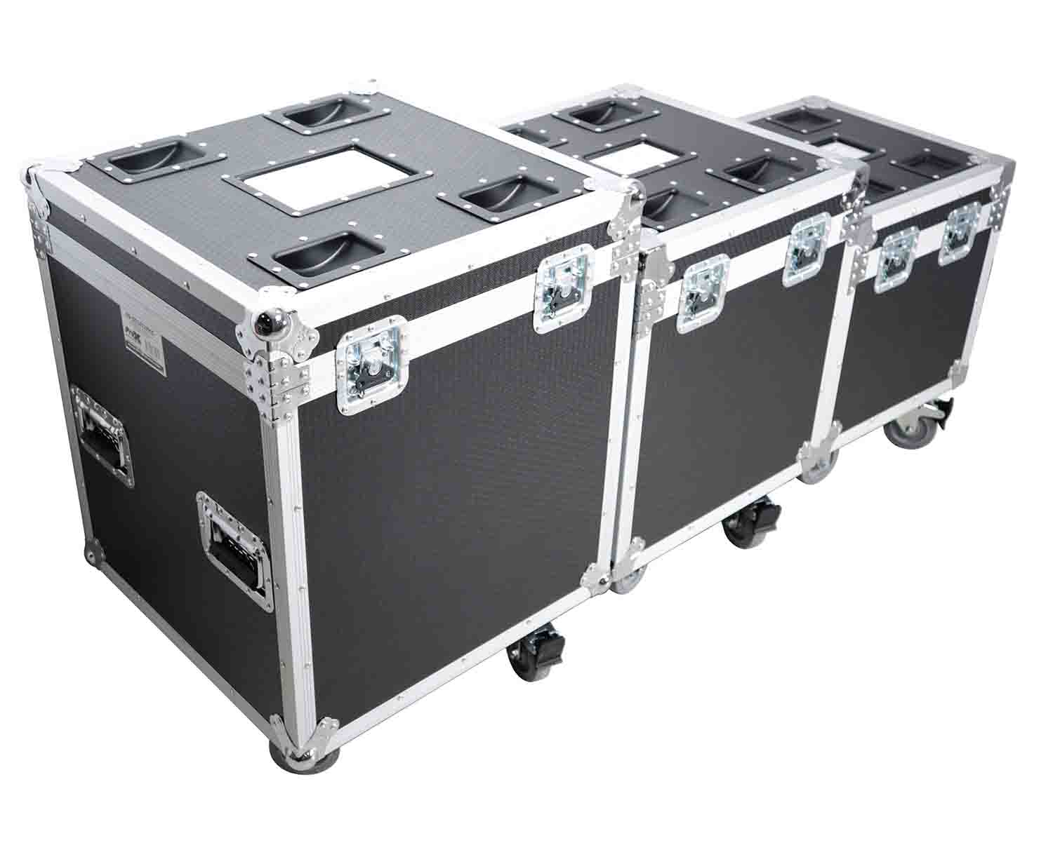 ProX XS-UTL49 PKG3, ATA Style Road Cases Large, Medium and Small Size with Wheels - Package of 3 - Hollywood DJ