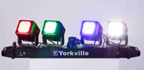 Yorkville LP-LED4X, 4 x LED Lighting Head System - Hollywood DJ