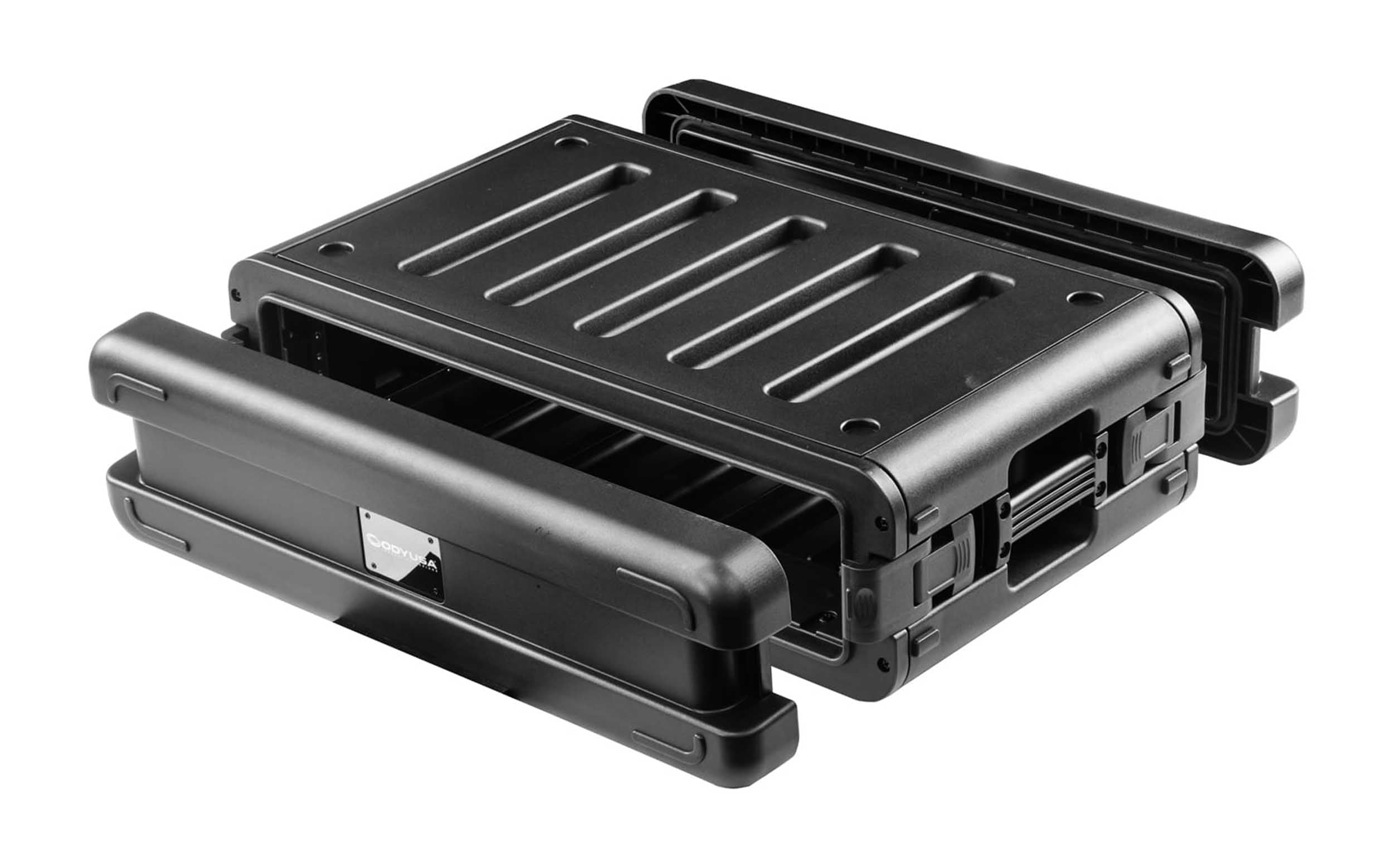 Odyssey VR2SMIC2ZP, Watertight 2U Rack Case with 2 Microphone Compartments Odyssey