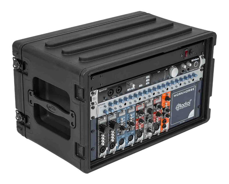 SKB Cases 1SKB-R6S Roto Molded Shallow 6U Rack Case - Hollywood DJ