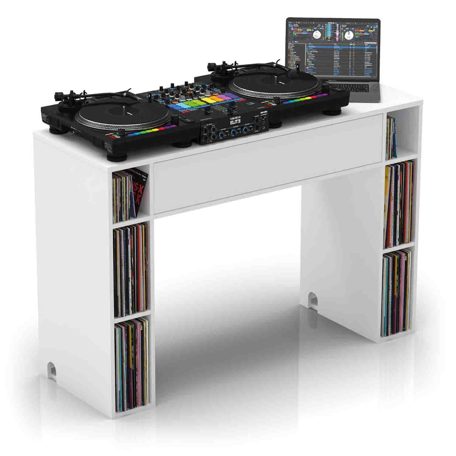 Glorious Modular DJ Mix Station with 6-Part Design - White - Hollywood DJ