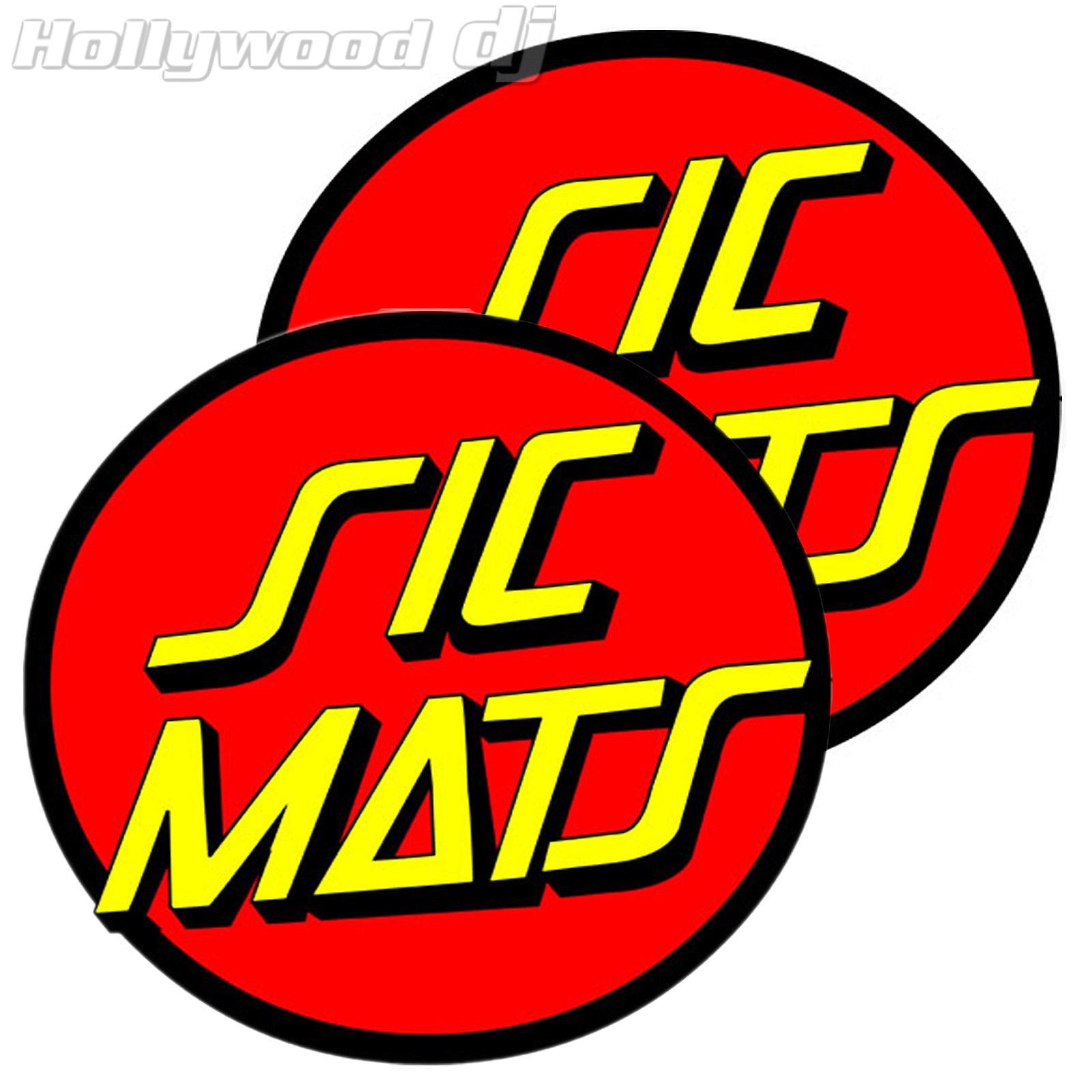 Sicmats DJ Turntable Slipmats 'SANTA CRUZ' Slip Mat Sic Mats Scratch Pad - Pair - Hollywood DJ
