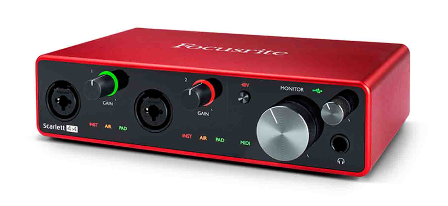 Focusrite Scarlett 4i4 3rd Gen 4x4 USB Audio/MIDI Interface - Hollywood DJ