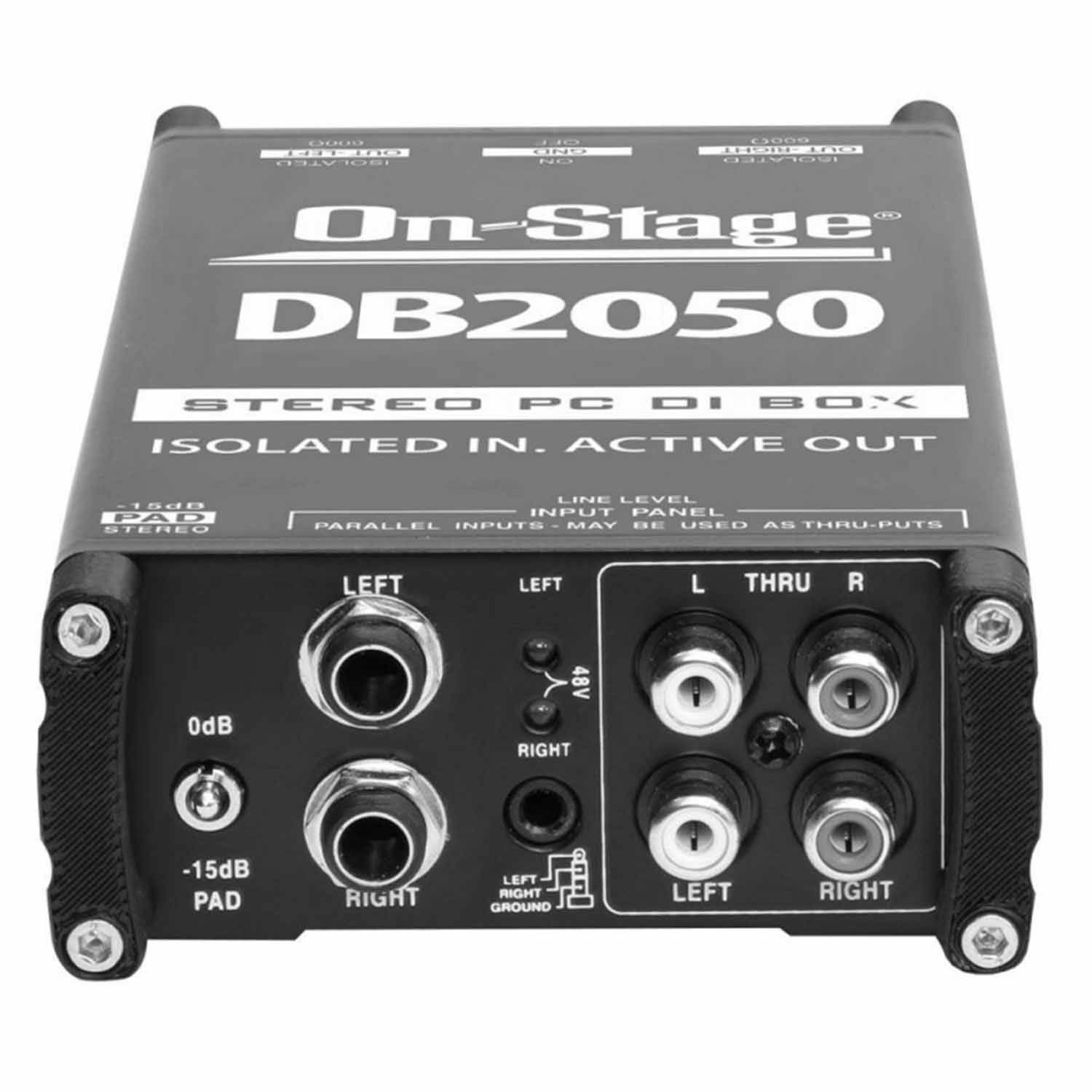 On-Stage Audio DB2050 Active Stereo Multimedia DI Box - Hollywood DJ
