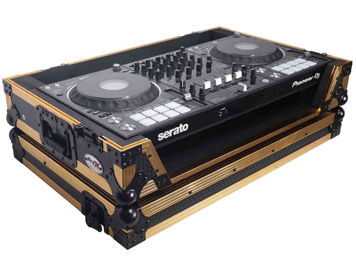 B-Stock: ProX XS-DDJ1000 W FGLD ATA Flight Style Road Case for Pioneer DDJ 1000 / SRT, DDJ-FLX6, and DDJ-SX3 DJ Controller Limited Edition - Gold - Hollywood DJ