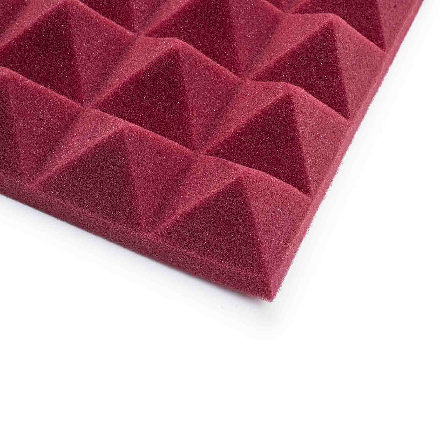 Gator Frameworks GFW-ACPNL1212PBDY-4PK Burgundy 12x12" Acoustic Pyramid Panel - 4 Pack - Hollywood DJ