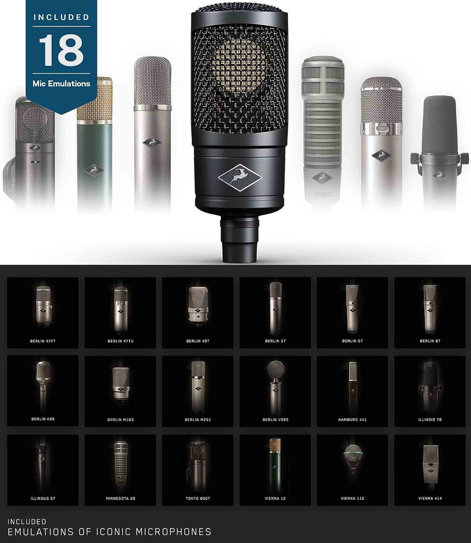 Antelope Audio Edge Solo Large Diaphragm Condenser Modeling XLR Microphone - Hollywood DJ