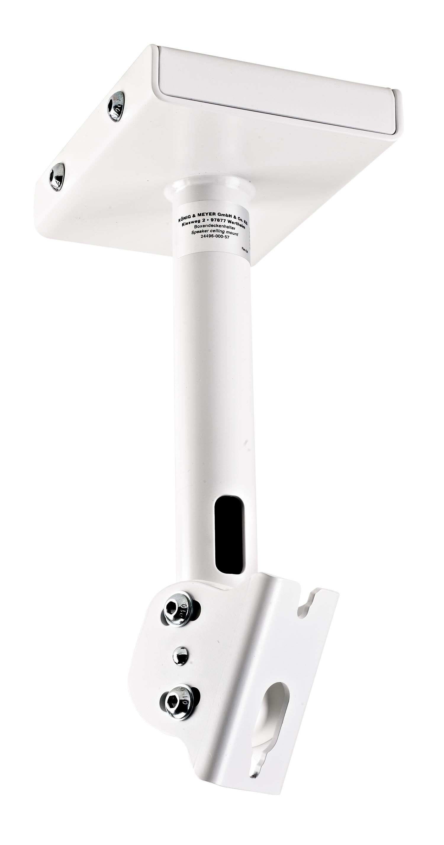 K&M 24496 Speaker Ceiling Mount - White - Hollywood DJ