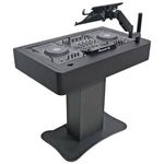 ProX DJCTBL2UCASE Control Tower DJ Stand with 2x 1U Rack, Laptop Arm, and Travel Cases for Pioneer XDJ-XZ, DDJ-1000 SRT, RANE One and SX3 - Black - Hollywood DJ