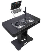 ProX XZF-DJCTBLCASE Control Tower DJ Stand with Laptop Arm, Travel Hard Cases - Black Finish - Hollywood DJ