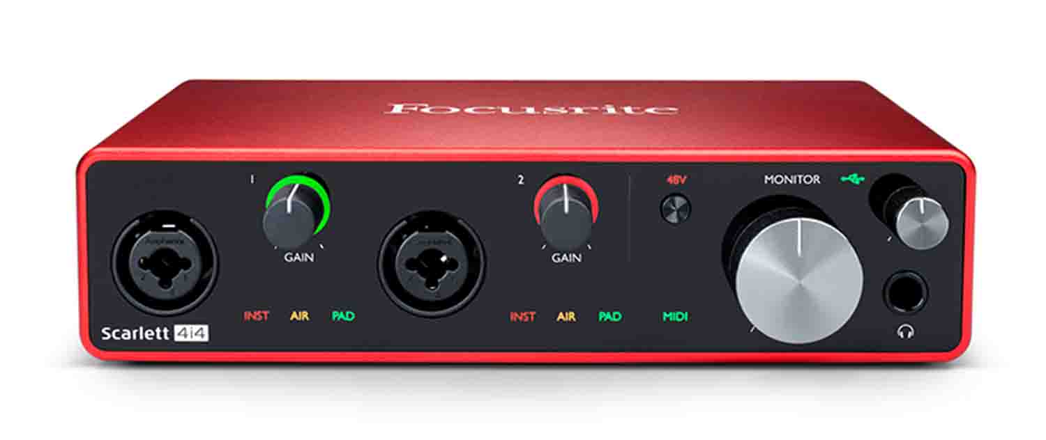 Focusrite Scarlett 4i4 3rd Gen 4x4 USB Audio/MIDI Interface - Hollywood DJ