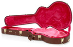 Gator Cases GW-335-BROWN Deluxe Wood Case for Semi-Hollow Guitars - Brown - Hollywood DJ