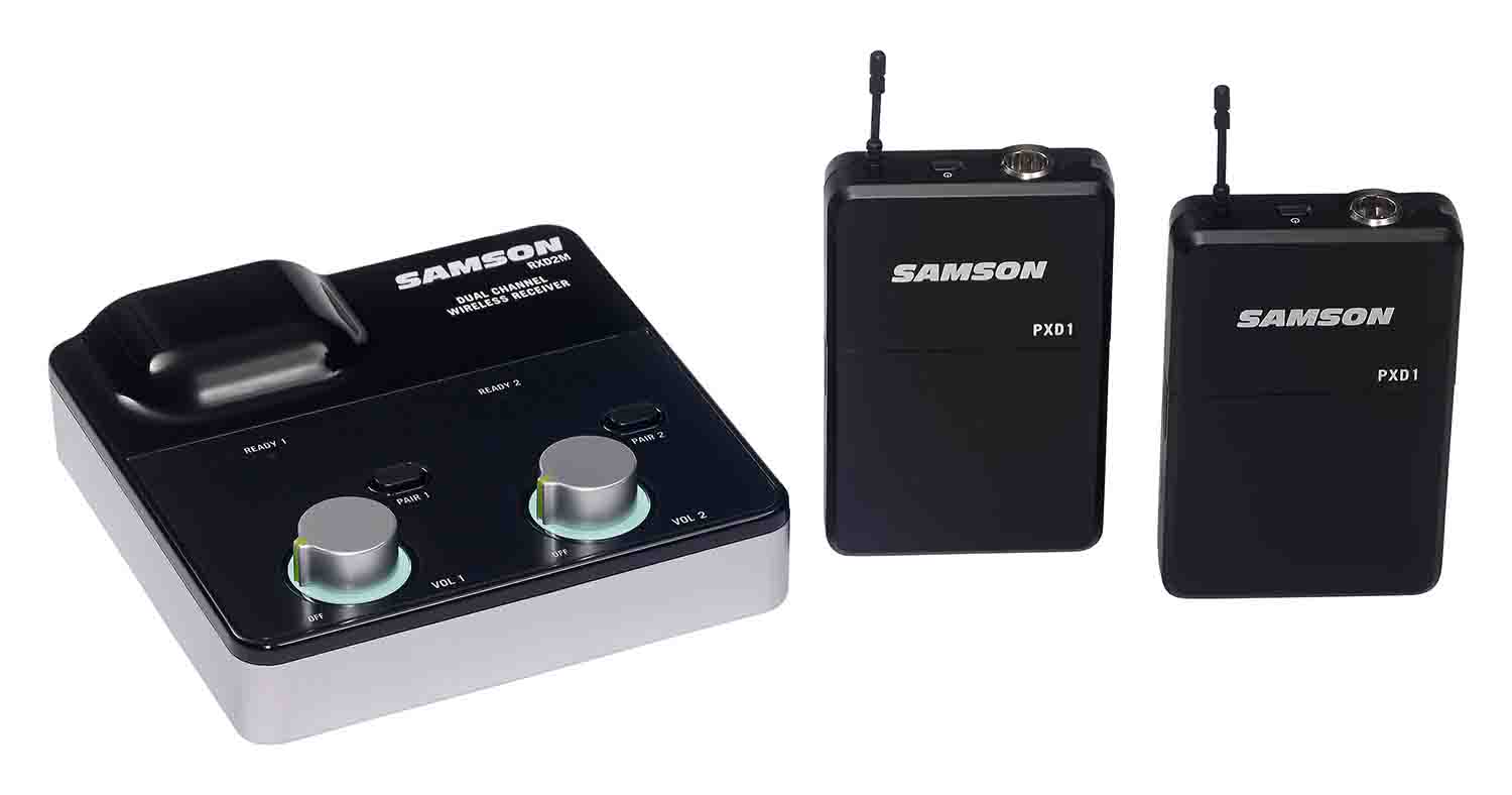 Samson SWXPD2MPR Two-Person Digital Wireless Microphone System with Headset and Lavalier Mics - Hollywood DJ