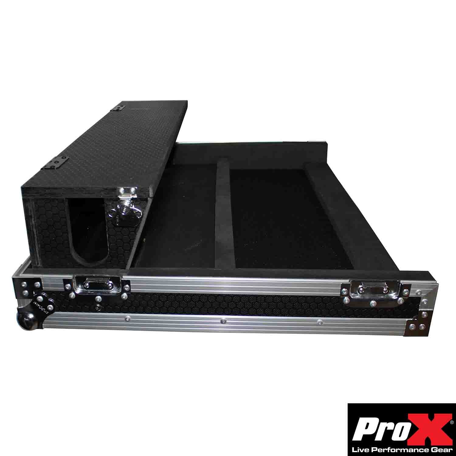 ProX XS-AHQU32DHW DJ Flight Case for Allen and Heath QU-32 Digital Mixer with Doghouse and Wheels ProX Cases