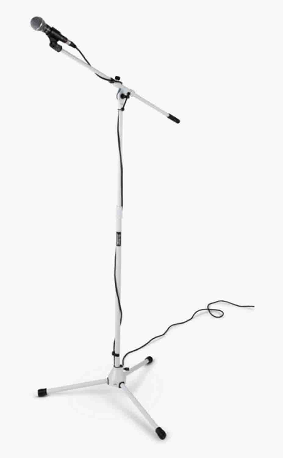 OnStage MS7801W Euro-Boom Mic Stand - White - Hollywood DJ