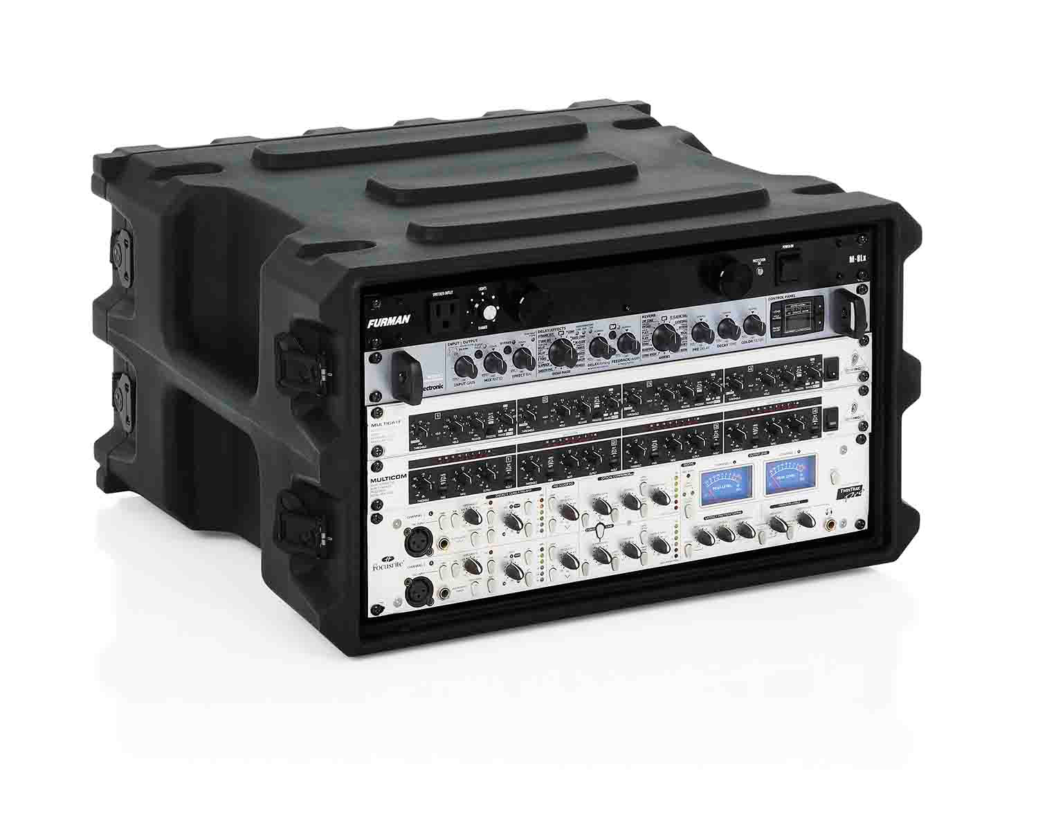 Gator Cases G-PRO-6U-19, 6U Deep Molded Audio Rack Case - 19 Inch - Hollywood DJ