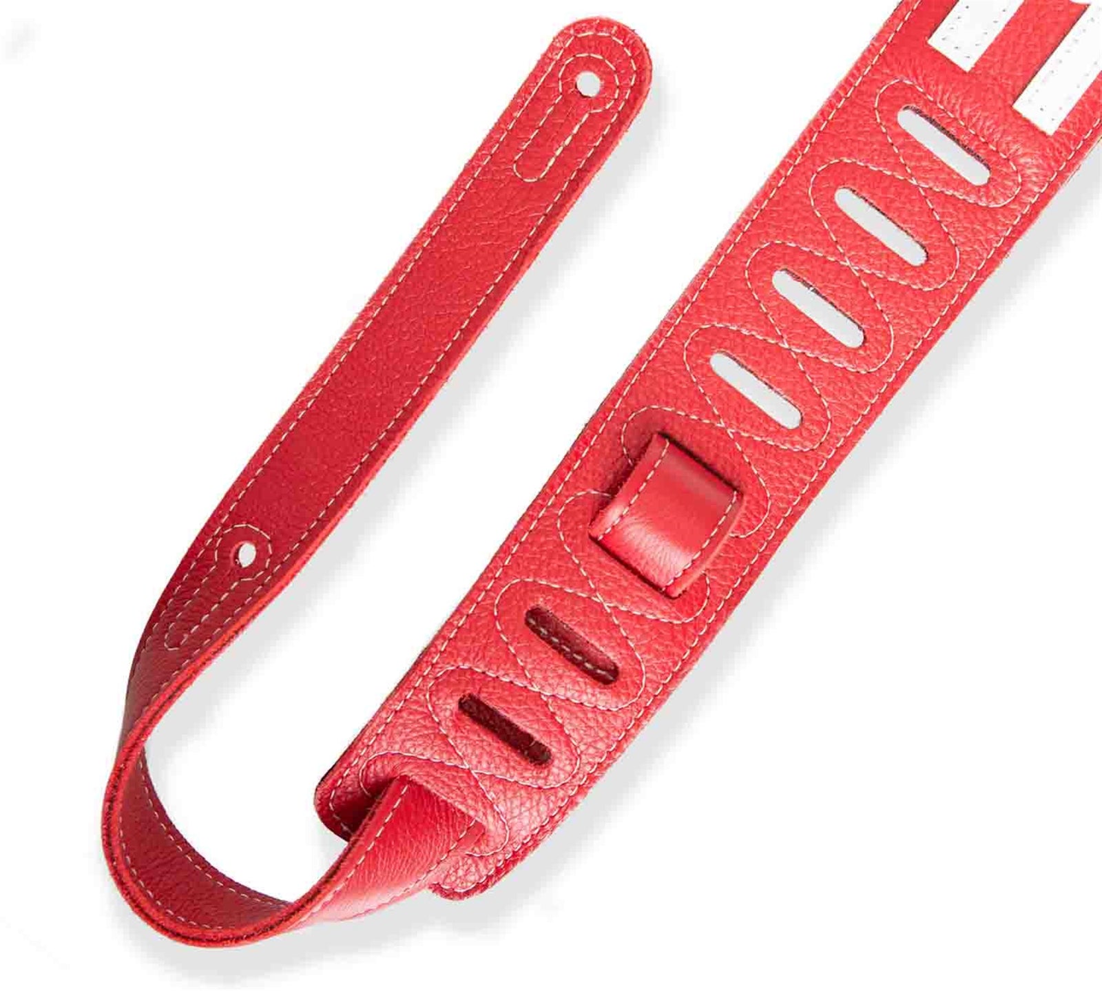 Levy's Leathers MGFUSA-RWB 2″ Americana Fringe Guitar Straps in top Grain Leather - Hollywood DJ