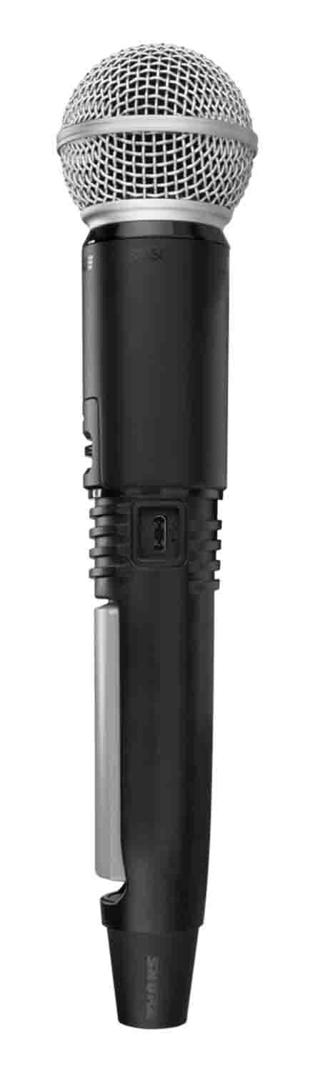 Shure GLXD2+/SM58=-Z3 Digital Wireless Dual Band Handheld Transmitter with SM58 Vocal Microphone - Hollywood DJ