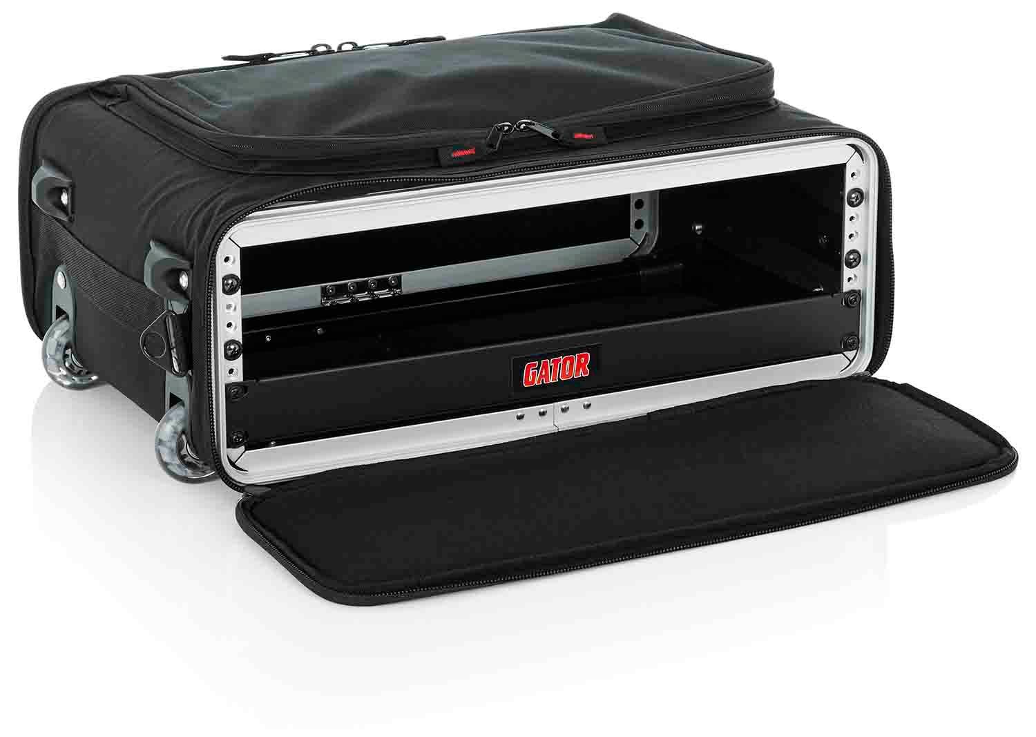 Gator Cases GR-RACKBAG-2UW, 2U Lightweight Rolling Rack Bag with Tow Handle and Wheels - Hollywood DJ