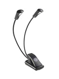 K&M 12243 FlexLight Dual-Headed Music-Stand Light - 1 LED per Head - Hollywood DJ