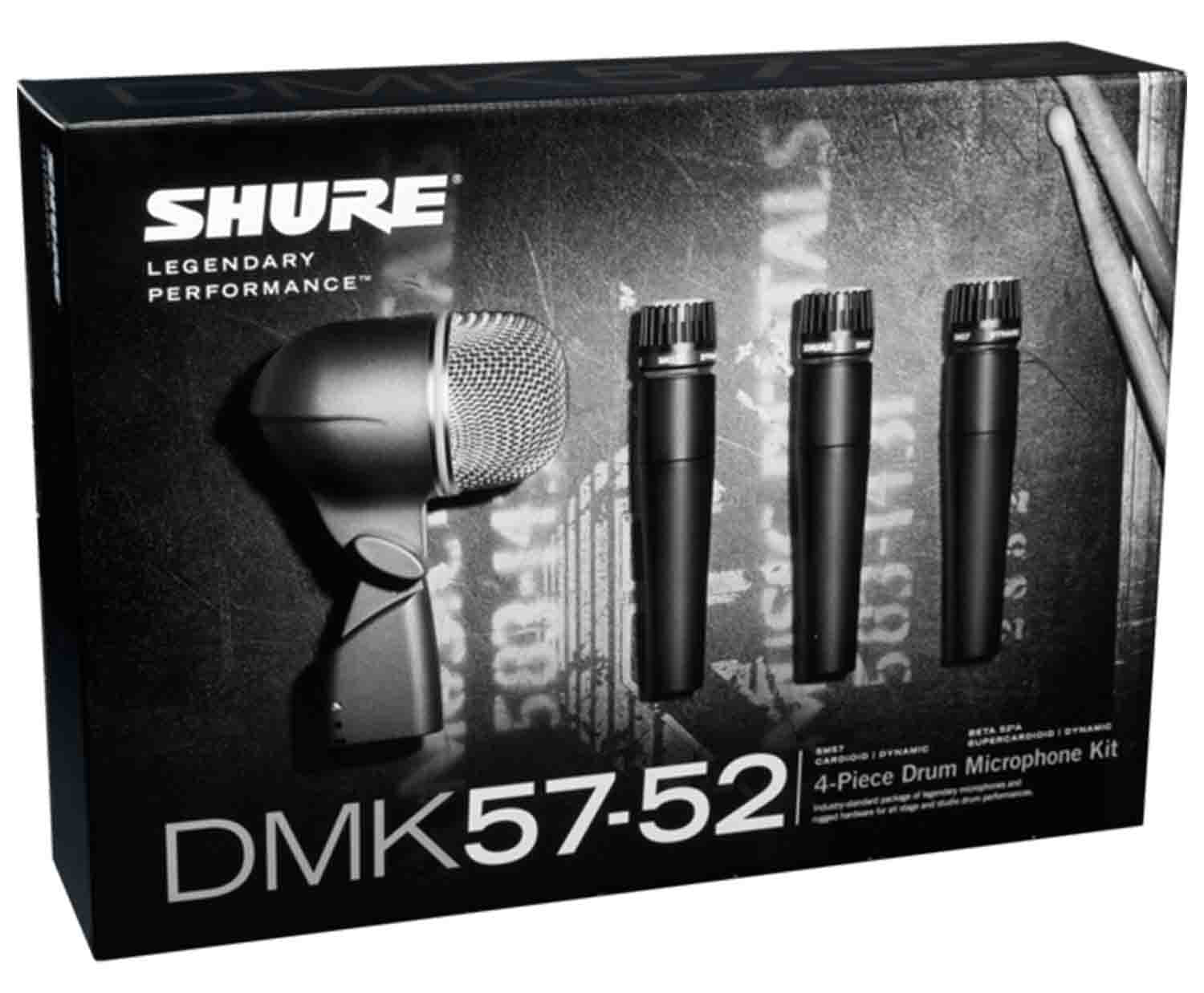Shure Drum Microphone Kit  and 4 Microphone XLR3M Cable - DJ Package - Hollywood DJ