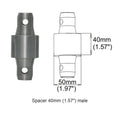 ProX XT-SPMM40 Spacer 40mm Male Coupler - Hollywood DJ