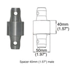 ProX XT-SPMM40 Spacer 40mm Male Coupler - Hollywood DJ