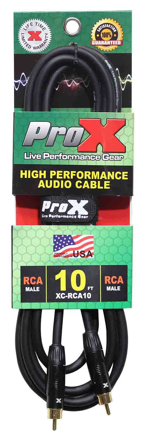 Prox XC-RCA10 High Performance Audio Cable RCA to RCA - 10 Feet - Hollywood DJ
