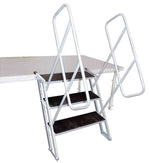 ProX XSQ-ST3 StageQ Heavy Duty Foldable 3 Step Unit with Rail - 18-28 Inch - Hollywood DJ