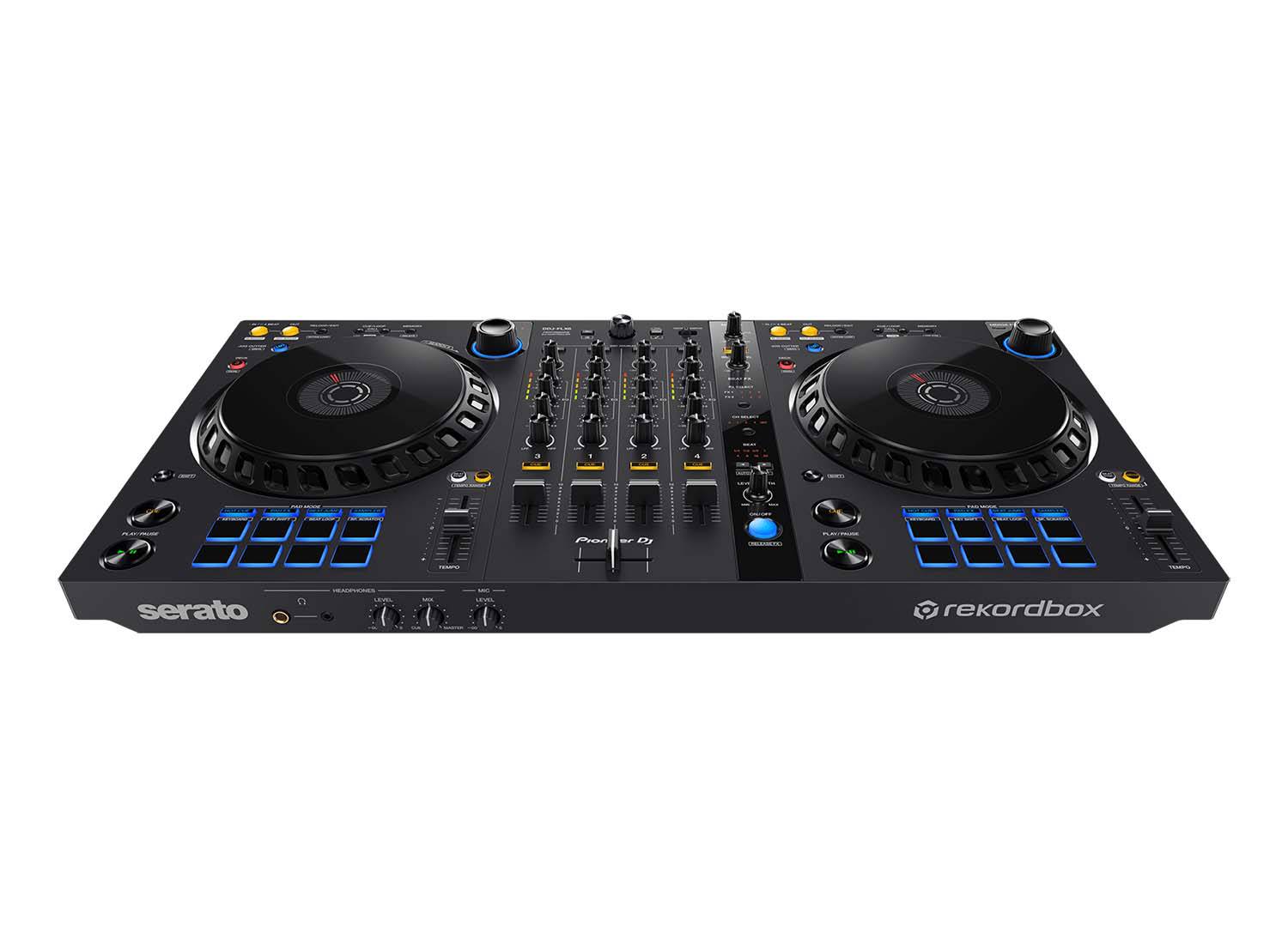 Magma DJ Package with MGA40982 Multi-Format DJ Workstation Case and Pioneer DJ DDJ-FLX6 DJ Controller - Hollywood DJ