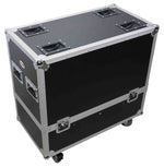 ProX X-RCF-NX32A ATA Flight Hard Case for Two RCF NX 32-A Speakers with Wheels - Hollywood DJ
