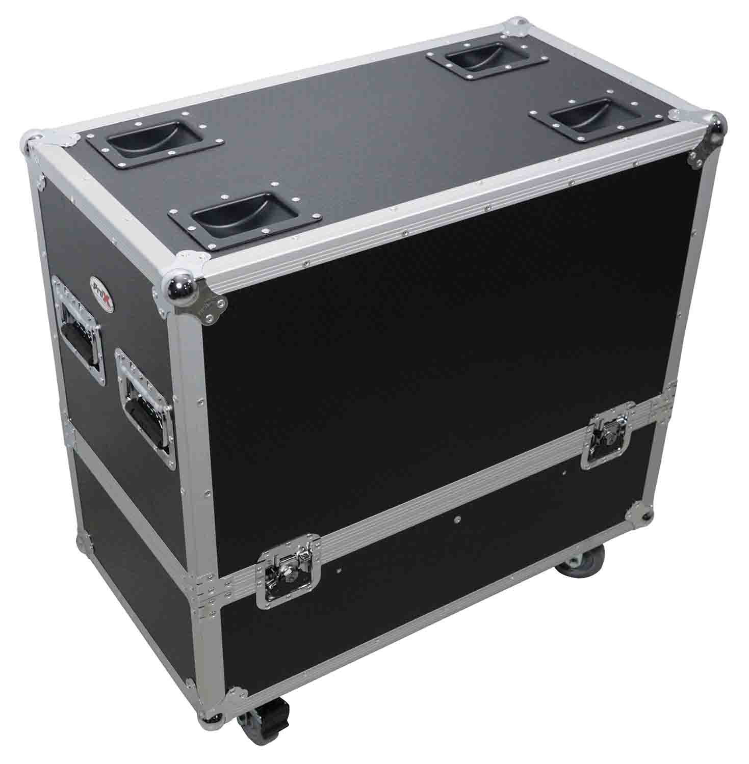 ProX X-RCF-NX32A ATA Flight Hard Case for Two RCF NX 32-A Speakers with Wheels - Hollywood DJ