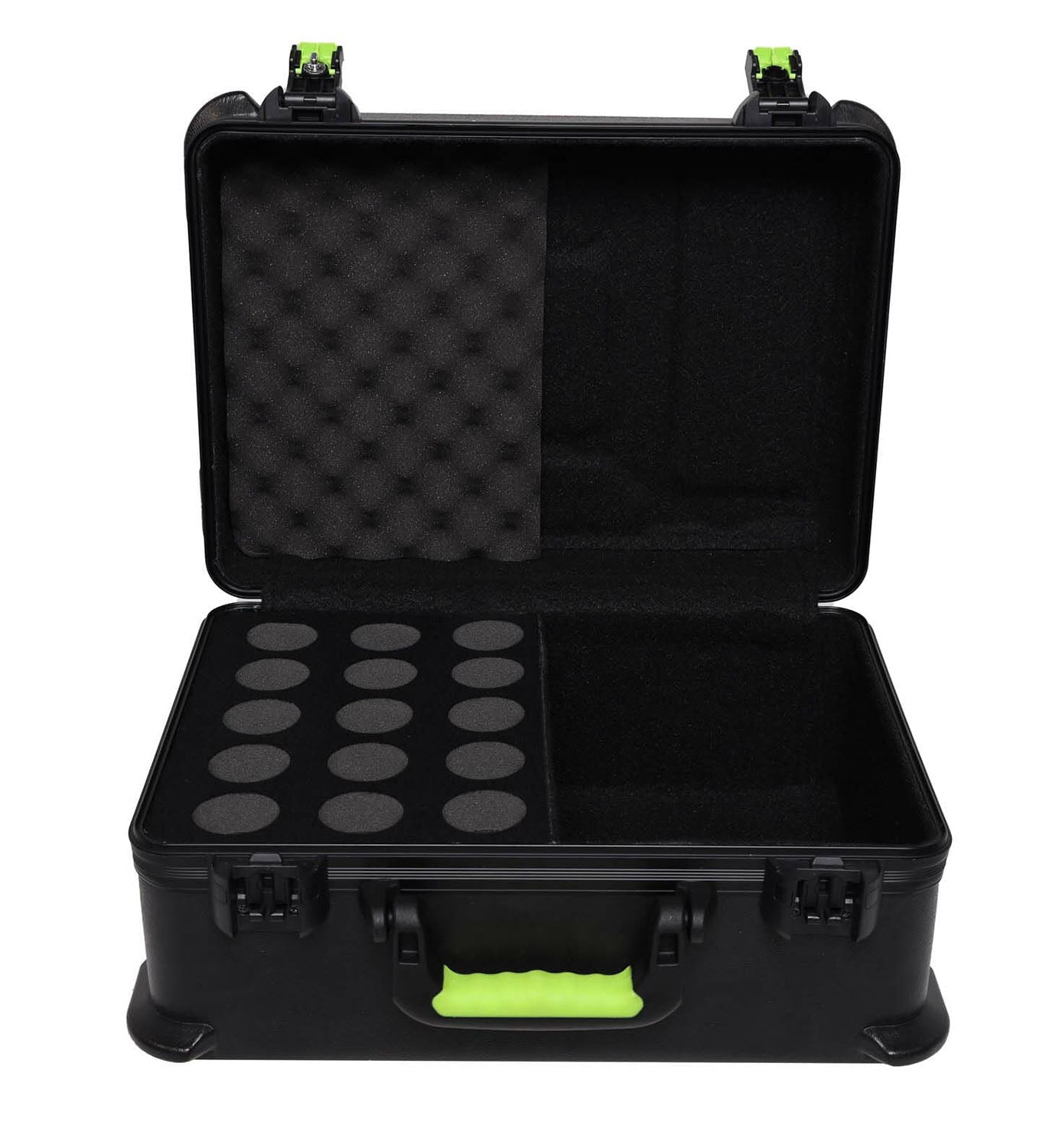 Shure MICCASE15 Plastic Case with TSA-Accepted Latches for 15 Wired Microphones - Hollywood DJ