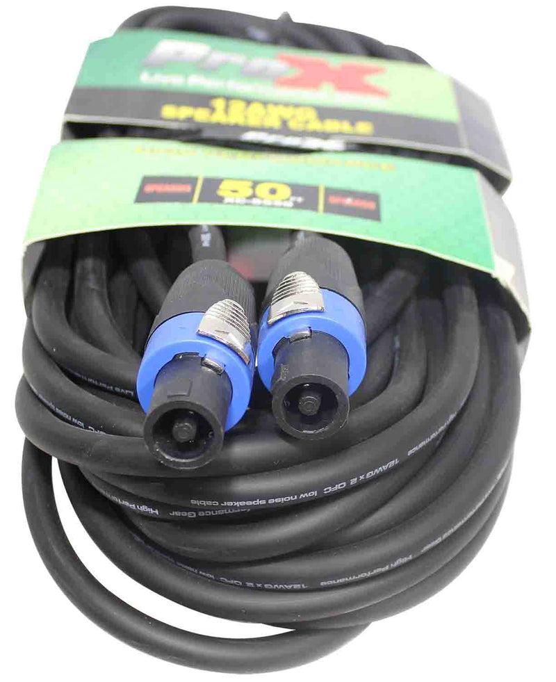 Prox XC-SS50 SpeakOn to SpeakOn 12AWG High Performance Speaker Cable - 50 Feet - Hollywood DJ