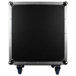 Odyssey FZS12W, 12U Shock Mount Rack Flight Case With Wheels - Hollywood DJ