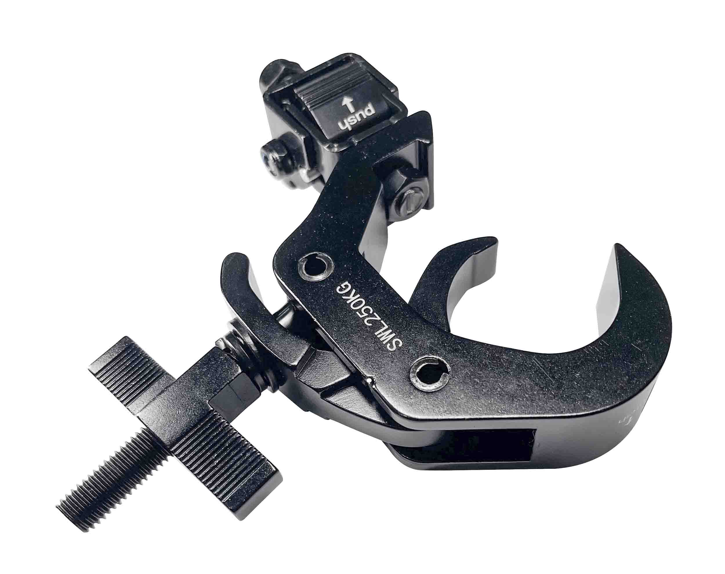 ProX T-QFC12X4, 4 Set Quick 90º Folding Clamp Adapters with T-C12 Truss Clamp 2 in Diameter - Black Finish - Hollywood DJ