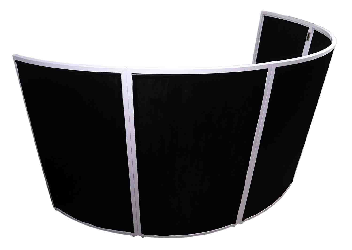 PROX XF-LUNA WH LUNA DJ Facade 5 Panel Circular White Hardware with Black White Scrim Kit - Hollywood DJ