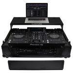 Odyssey FZGSXDJRX2W2BL DJ Flight Case for Black Pioneer XDJ-RX/XDJ-RX2 with 2U Rack Space And Glide Platform - Hollywood DJ